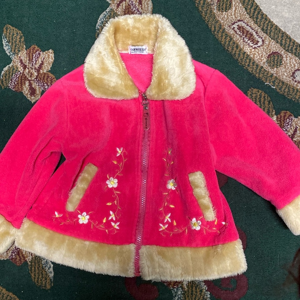 Hot pink hello kitty floral sweater